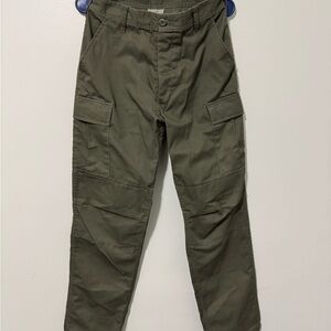 Green Cargo Pants with Straight Leg and Durable Fabric 27”-31”wst 29”-32 inseam